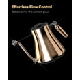 thumbnail image 4 of Gooseneck Electric Kettle, ±1°F Precise Temperature Control, 1500W Fast Heating, Pour Over Coffee & Tea Kettle with Brew Timer & Keep Warm, Stainless Steel, 0.9L (Gustav Gold), 4 of 16