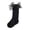 Black, variant on lnmuld Baby Socks Fashion Soft Knee High Stockings with Delicate Lace and Elegant Large Bow Size:12-18 Months