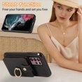thumbnail image 4 of Compatible with Samsung Galaxy S22 Ultra 5G Wallet Phone Case Screen Protector Ring Crossbody Strap Stand Credit Card Holder RFID Cell Cover for S22ultra 22S S 22 S22ultra5g 6.8 Women Girls Black, 4 of 8