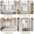 thumbnail image 6 of Grey Striped Tier Curtains, Modern White Striped Abstract Art Aesthetics Light Filtering Kitchen Curtains, 2Pcs Rod Pocket Half Window Treatments Panels for Sink Cafe Cabinet Camper 27.5x24 Inches, 6 of 9