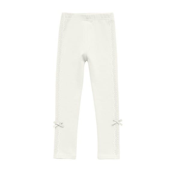 fatyb Girls Cotton Leggings Elastic Waist Thin Stretch Bottom Casual Comfortable Ankle Length Yoga Pants