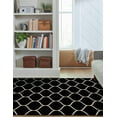 thumbnail image 5 of Unique Loom Trellis Frieze Collection Area Rug - Rounded (8' x 11' Rectangle Black/Ivory), 5 of 7