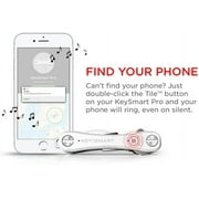 KeySmart Pro with Tile Smart Location Bottle Opener & Built in Flashlight