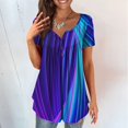 thumbnail image 4 of Gibobby mini faldas de mujer sexy mujer Camisetas sueltas de verano con volantes Camisas sin mangas plisadas(Azul, S), 4 of 5