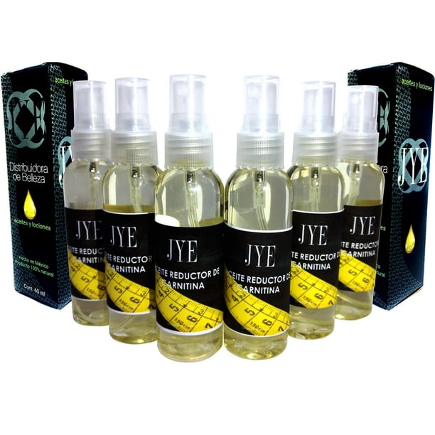 6 Botellas de Aceite de L Carnitina Puro JYE Natural
