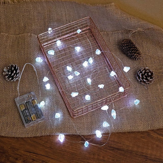 Luz De Cadena Lámpara 30LED luces de cadena de fluorita verde batería de luz blanca para decoración (ZZ0619)