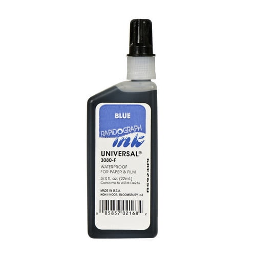 KohINoor Rapidograph Universal Ink 3/4 oz, Blue