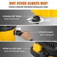 thumbnail image 6 of Wet Dry Vac, 2.6 Gallon, 2.5 HP, 3-in-1 Shop Vacuum with Blower & Attachments for Floor, Car, Upholstery, Portable, ETL Listed, Yellow, 6 of 7