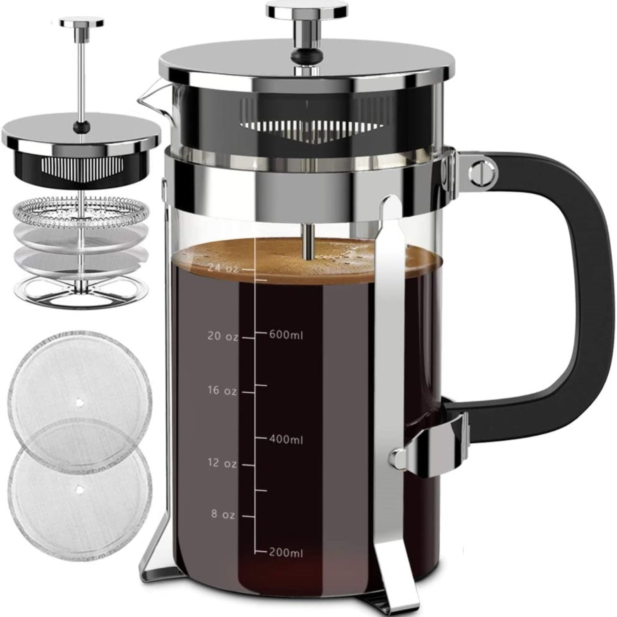 AeroPress Original Single Cup Coffee Maker, 3-in-1 American, French Press &  Espresso Style, Gray