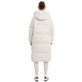 thumbnail image 4 of Long Puffer Jacket for Women, Thickened Winter Coat Hooded with Deep Pockets, Ladies Warm Winter Jacket Cream White XXL, 4 of 8