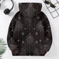 thumbnail image 5 of Grblisyd Girls Halloween Hoodies Kids Cute Skeleton Floral Print Hooded Sweatshirts Pullover Long Sleeve Drop Shoulder Tops with Kangaroo Pocket, 5 of 5