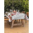 thumbnail image 2 of Outdoor Tablecloth with Umbrella Hole and Zipper, Grey Christmas Rectangle Table Cloth 60x84 Inch Waterproof Tablecloth, Red Snowman Xmas Tree Snowflake Winter Picnic Table Cover for Patio Camping, 2 of 7