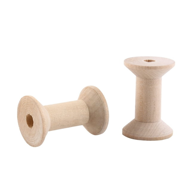 10pcs 47mm X 31mm Wire Weaving White Wire Spools Thread String Bobbin Weaving Bobbins Craft Spools For Embroidery And Sewing Machines Empty Thread Spools Wood