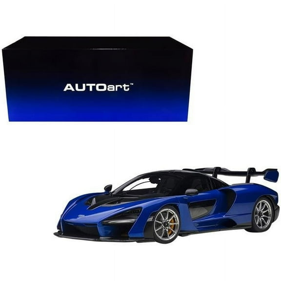 1-18 Scale Mclaren Senna Trophy Kyanos with Carbon Accents Model Car, Blue & Black