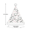 thumbnail image 3 of KLL Christmas Hats for Adults Plush Alpacas and Hearts Print Santa Hat Xmas Fluffy Santa Claus Hat for Women Men, 3 of 6