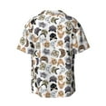 thumbnail image 2 of Vsdgher Cute Cats Print Men's Wrinkle Free Untucked Cuban Shirt Business Casual Button Down Shirts Short Sleeve Shirt, 2 of 7
