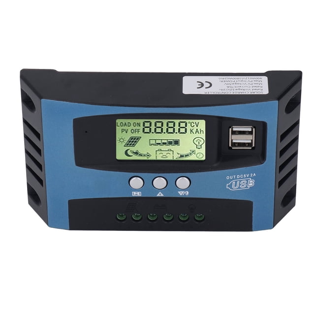 Controlador de carga solar MPPT con seguimiento de carga y pantalla digital en tiempo real, 12 V, 24 V, 70 A
