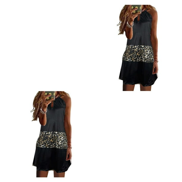 Vestido corto Qarigey Floral Bohemio Sexy Halter Sundress Playa Vacaciones Ropa de Verano S M L XL 2XL 3XL 4XL 5XL