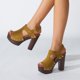 thumbnail image 1 of MKLEKYY Sandalias de Playa para Mujer, de Tacón Alto, para Verano, Informales, para Salir, Vacaciones, Fiestas, Citas Nocturnas, Con Punta Abierta, Elegantes, Cómodas, Con Diseño de Hebilla y Tiras., 1 of 4