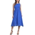thumbnail image 2 of Vestido de verano sin mangas para mujer Inspire Chic, vestido midi en línea A, casual de algodón para vacaciones, L azul real, 2 of 6