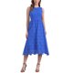 thumbnail image 2 of Vestido de verano sin mangas para mujer Inspire Chic, vestido midi en línea A, casual de algodón para vacaciones, L azul real, 2 of 6