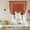 Brick Red, variant on Azure Blue Botanical Tie Up Curtains for Windows, Adjustable Balloon Window Shades, Vintage Florals Geometric Minimalist Kitchen Window Treatments Farmhouse Short Curtains with Rod Pocket 42"x45"