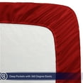 thumbnail image 5 of Fitted Sheet + Pillowcase Set, Microfiber, Wrinkle Resistant, Queen, Red, 5 of 8