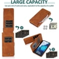 thumbnail image 4 of Compatible with Samsung Galaxy S20 FE Gaxaly S 20 FE 5G UW 6.5 inch Wallet Case Tempered Glass Screen Protector Zipper Flip Cover Card Holder Phone Cases for Glaxay S20FE5G S20FE 20S Fan Edition Brown, 4 of 7