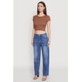 thumbnail image 4 of Women's Ambiance Ribbed Knit Crew Neck Crop Top, 4 of 4