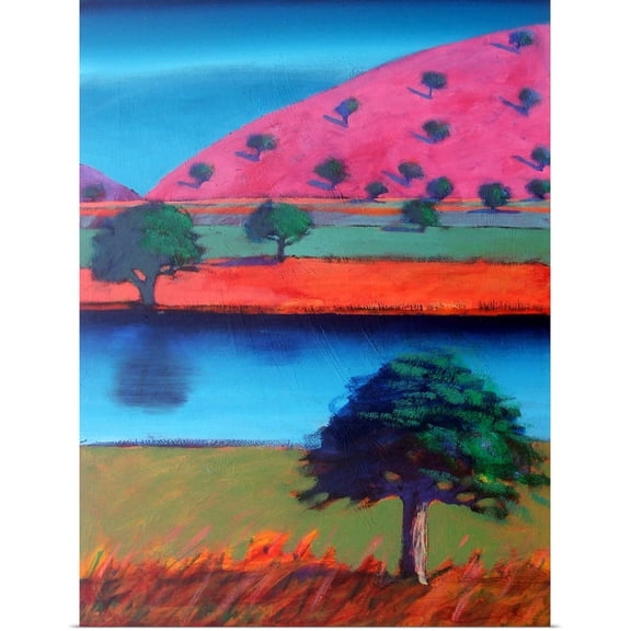 Great BIG Canvas | Rolled Paul Powis Poster Print entitled Pink Hill 2