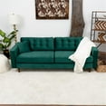 thumbnail image 3 of Ophelia Mid Century Modern Furniture Style Green Velvet Living Room Couch, 3 of 7