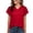 Red, variant on BLVB Womens V Neck Silk Satin Tops Dressy Short Sleeve Work Tunic Blouses Spring Summer Loose T Shirts Business Casual Outfits