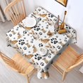 thumbnail image 2 of Corgi Dog and Footprints Square Tablecloth,Waterproof Square Table Cover,Wipeable Spillproof Washable Table Cover for Home Kitchen Party Decor 52"x52"(132x132cm), 2 of 6
