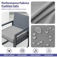 thumbnail image 3 of Juego de 4 cojines para sillas de exterior IPYNBAP, impermeables, color gris claro, 3 of 7