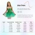 thumbnail image 7 of iiniim Halloween Girls Elf Leotard Kids Sequins Mesh Tutu Dress Bodysuit for Gymnastics Ballet Dance Green 14, 7 of 7