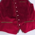 thumbnail image 3 of Mrmaere Stand Collar Sleeveless Velvet Vest Men Stand Collar Button Closure Formal Dress Vest Red XL, 3 of 8