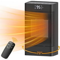 Hoofun Space Heaters for Home with Remote, 1500W PTC Ceramic 70°Oscillation 12h Timer Fast Safety Energy Efficient Heater, Best Christmas Gifts for Office Bedroom