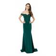 thumbnail image 5 of Women's Elizabeth K Off Shoulder Formal Gown Gl2958 Eggplant Size 3XL, 5 of 5