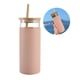 thumbnail image 5 of Silicona Alta Paja De Vidrio De Borosilicato Botella De Vidrio De Una Sola Capa 600Ml Taza De Té Con Tapa De Bambú Manga De Aislamiento De Paja Para Oficina Hogar 1Pcs Manga Vogacara HA026595-01, 5 of 6