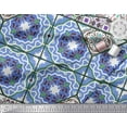 thumbnail image 2 of Soimoi Moss Georgette Fabric Tiles Moroccan Printed Fabric 1 Yard 42 Inch Wide, 2 of 3