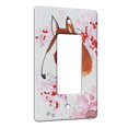 thumbnail image 1 of KuzmarK™ 1 Gang Rocker Wall Plate - Colored Bull Terrier with Cherry Blossoms Abstract Dog Art by Denise Every, 1 of 1