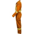 thumbnail image 4 of Flame Resistant FR High Visibility Hi Vis Coverall - 88% C/12% N (3X-Large, Orange), 4 of 6