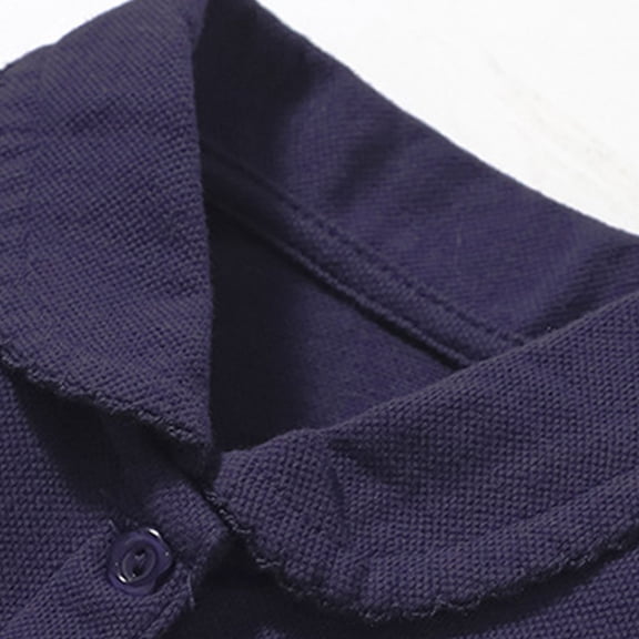 Vedolay Girl's Tops T Shirts for Kids Plain Tshirts Crewneck Basic T-Shirts Short Sleeve Tees,Dark Blue 12-18Months