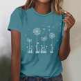 thumbnail image 4 of Blusas para las Mujeres Casual Impreso Cuello en V Manga Corta Suéter, Ligero Y Elegante Tops Cortos para las Mujeres, 4 of 4