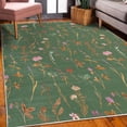 thumbnail image 3 of Floral Decorative Rug, Spring Season Themed Watercolors Painting of Herbs Flowers Botany Garden Art, Quality Carpet for Bedroom Dorm and Living Room, 6 Sizes, Reseda Green, by Ambesonne, 3 of 4