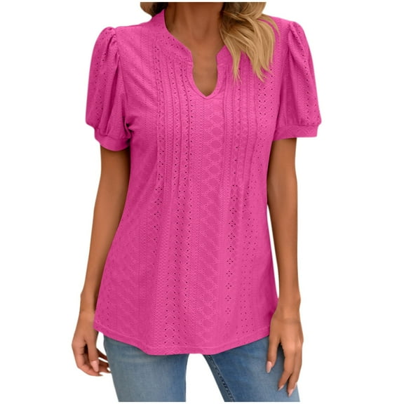 Fesfesfes Women Shirts Womens Fashion Print Tops Short Sleeve Out Blouse Funny Round Neck T-Shirt Tops Tank Top Womens Fashion Tops S(US:4)