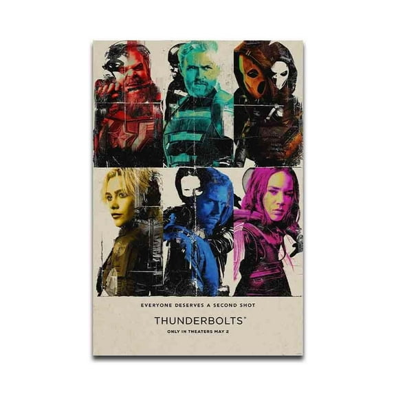 2025 Thunderbolts Movie Posters Canvas Wall Art Wall Decor for Boys and Girls Rooms Picture Collection Gift