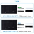 thumbnail image 3 of Bewildely Rompecabezas Roll Mat Storage Playing Pad Keep Tidy Felt Jigsaw Manta hasta 1500 piezas con bolsa de almacenamiento Organización Juguetes negro, 3 of 6