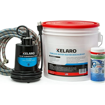 Tankless Water Heater Flushing Kit with Rectorseal Calci-Free by Kelaro