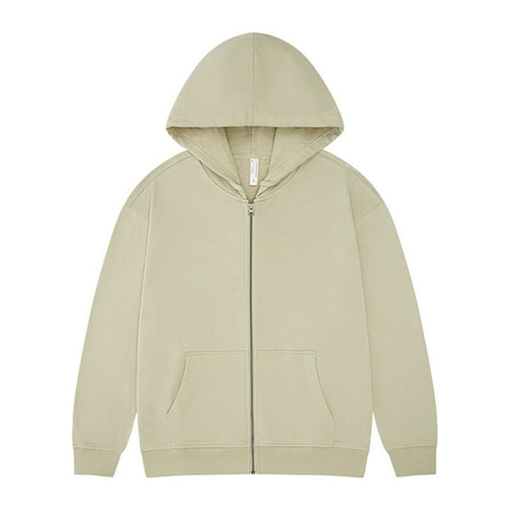 NIEWTR Men's Cotton Blend Lightweight Lined Sport Gym Zip up Sweater Hoodie(Light Green,S)